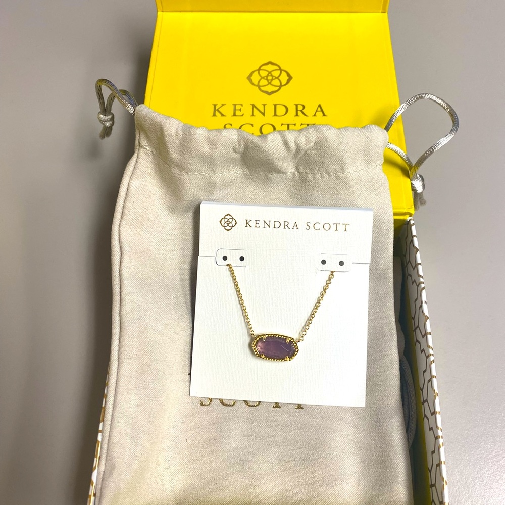Kendra Scott Amethyst Elisa Necklace with 2” extender
